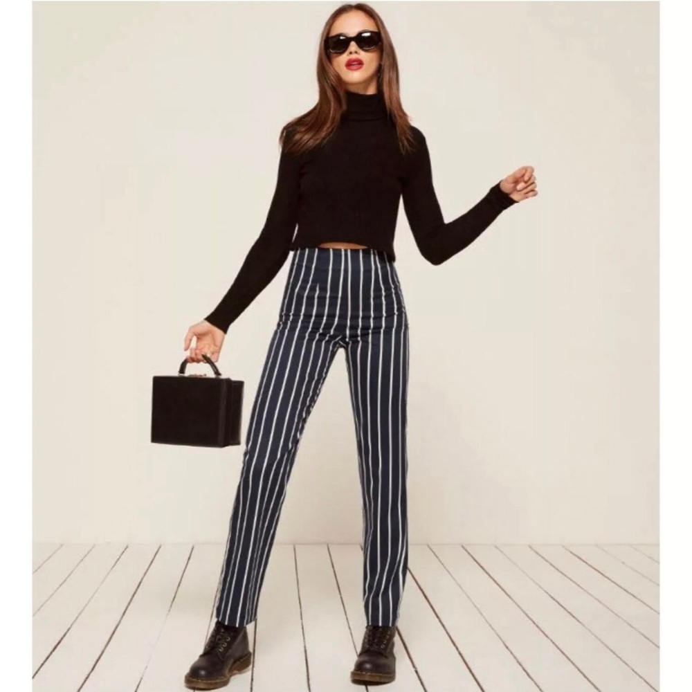 Size 4 Reformation Will Pant in Capone Stripe